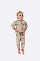 PIJAMA FEMININO BABY MANGA LONGA E CAL&Ccedil;A VERDE URSOS - BOCEJINHO