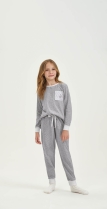 PIJAMA FEMININO INFANTIL LONGO MESCLA POÁ - COR COM AMOR