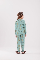 PIJAMA FEMININO INFANTIL LONGO VERDE BICHOS - COR COM AMOR