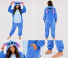 MACAC&Atilde;O UNISSEX ADULTO LONGO AZUL STITCH - VIA SOL