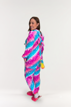 MACACÃO FEMININO ADULTO LONGO UNICÓRNIO ROSA - MUNDO DOS PIJAMAS