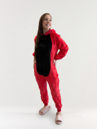 MACACÃO UNISSEX ADULTO LONGO DINOSSAURO VERMELHO - MUNDO DOS PIJAMAS