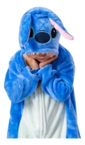 PIJAMA UNISSEX INFANTIL LONGO STITCH AZUL - MUNDO DOS PIJAMAS