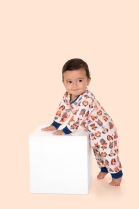 PIJAMA UNISSEX BABY MANGA LONGA E CALÇA CACHORROS FAMÍLIA - BOCEJINHO