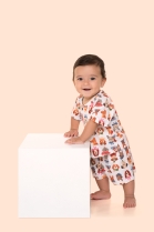 PIJAMA UNISSEX BABY MANGA CURTA E SHORT CACHORROS FAMÍLIA - BOCEJINHO