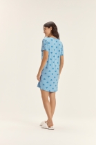 CAMISOLA MANGA CURTA AZUL CORA&Ccedil;&Otilde;ES - COR COM AMOR