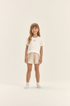 PIJAMA FEMININO INFANTIL MANGA CURTA E SHORT XADREZ OFF FAM&Iacute;LIA - COR COM AMOR