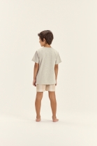 PIJAMA MASCULINO INFANTIL MANGA CURTA E SHORT XADREZ OFF FAM&Iacute;LIA - COR COM AMOR