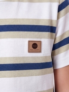 PIJAMA MASCULINO JUVENIL MANGA CURTA E BERMUDA AZUL COM LISTRAS - VEGGI