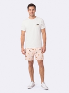 PIJAMA MASCULINO MANGA CURTA E BERMUDA COM LISTRAS DOG FAM&Iacute;LIA - VEGGI