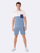 PIJAMA MASCULINO MANGA CURTA E BERMUDA BICOLOR AZUL - VEGGI