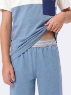 PIJAMA MASCULINO MANGA CURTA E BERMUDA BICOLOR AZUL - VEGGI