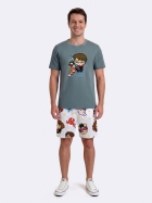 PIJAMA MASCULINO MANGA CURTA E BERMUDA HARRY POTTER - VEGGI