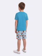 PIJAMA MASCULINO JUVENIL MANGA CURTA E BERMUDA AZUL HARRY POTTER - VEGGI