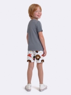 PIJAMA MASCULINO JUVENIL MANGA CURTA E BERMUDA CINZA HARRY POTTER - VEGGI