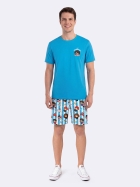 PIJAMA MASCULINO MANGA CURTA E BERMUDA AZUL HARRY POTTER - VEGGI