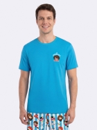 PIJAMA MASCULINO MANGA CURTA E BERMUDA AZUL HARRY POTTER - VEGGI