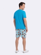 PIJAMA MASCULINO MANGA CURTA E BERMUDA AZUL HARRY POTTER - VEGGI