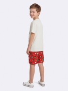 PIJAMA MASCULINO INFANTIL MANGA CURTA E BERMUDA VERMELHO HARRY POTTER - VEGGI