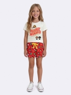 PIJAMA FEMININO INFANTIL MANGA CURTA E SHORT VERMELHO HARRY POTTER - VEGGI