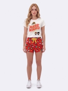 PIJAMA FEMININO MANGA CURTA E SHORT VERMELHO HARRY POTTER - VEGGI