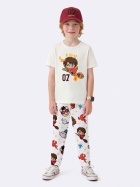 PIJAMA UNISSEX JUVENIL MANGA CURTA E CALÇA BRANCO OFF HARRY POTTER - VEGGI