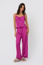 PIJAMA FEMININO DE ALÇA E CALÇA CETIM PINK - ACUO