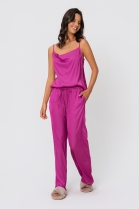 PIJAMA FEMININO DE ALÇA E CALÇA CETIM PINK - ACUO