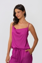 PIJAMA FEMININO DE ALÇA E CALÇA CETIM PINK - ACUO