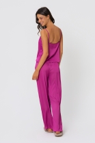 PIJAMA FEMININO DE ALÇA E CALÇA CETIM PINK - ACUO