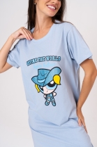CAMISOLA MANGA CURTA AZUL LINDINHA SUPERPODEROSAS - ACUO