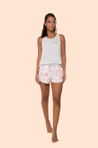 PIJAMA FEMININO DE REGATA E SHORT BEIRA MAR PLUS SIZE - BOCEJINHO